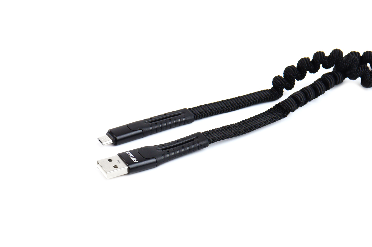 Pružinový kábel USB+microUSB 1.2m FullLINK UC-12