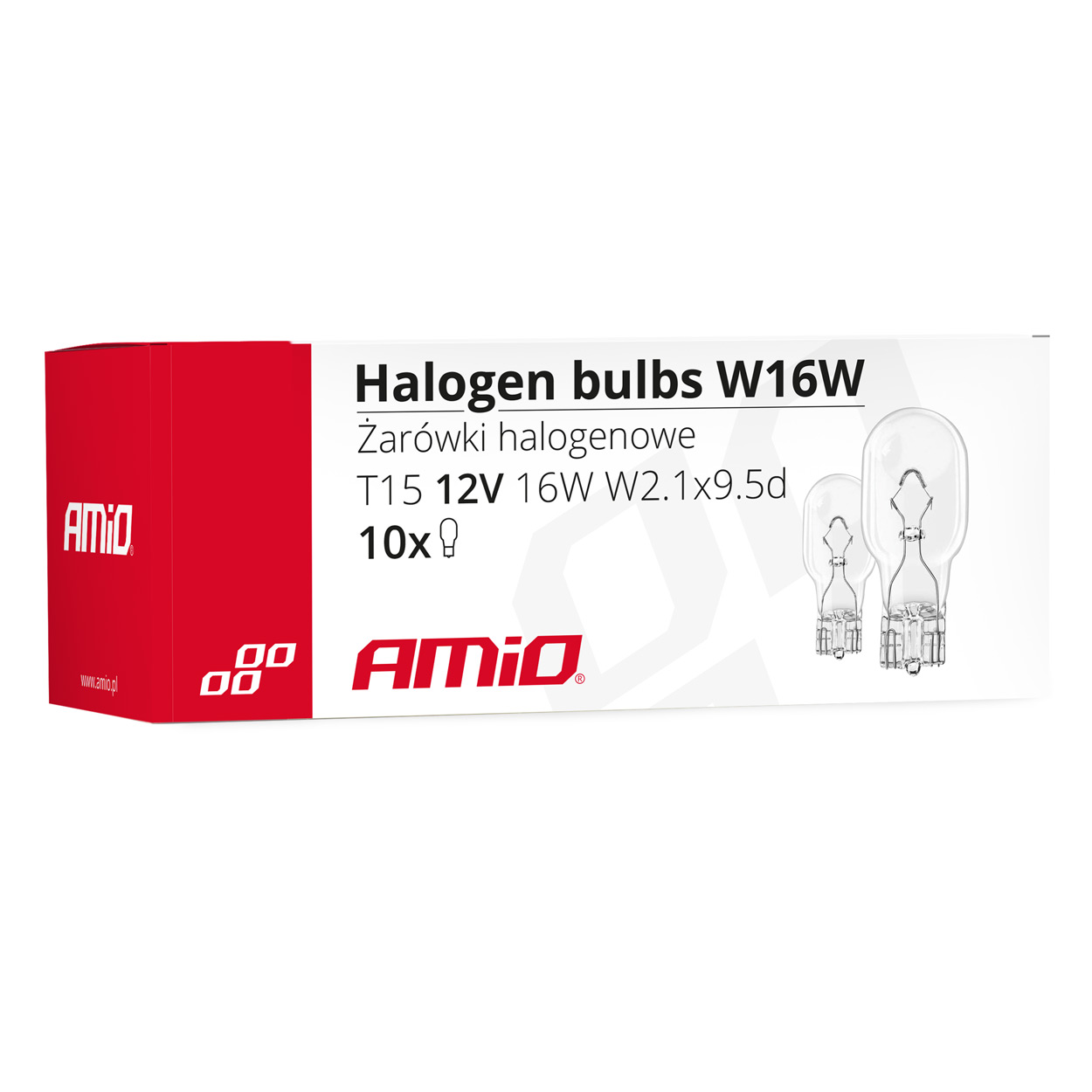 Halogénové žiarovky T15 W16W W2.1x9.5d 12V 10 ks
