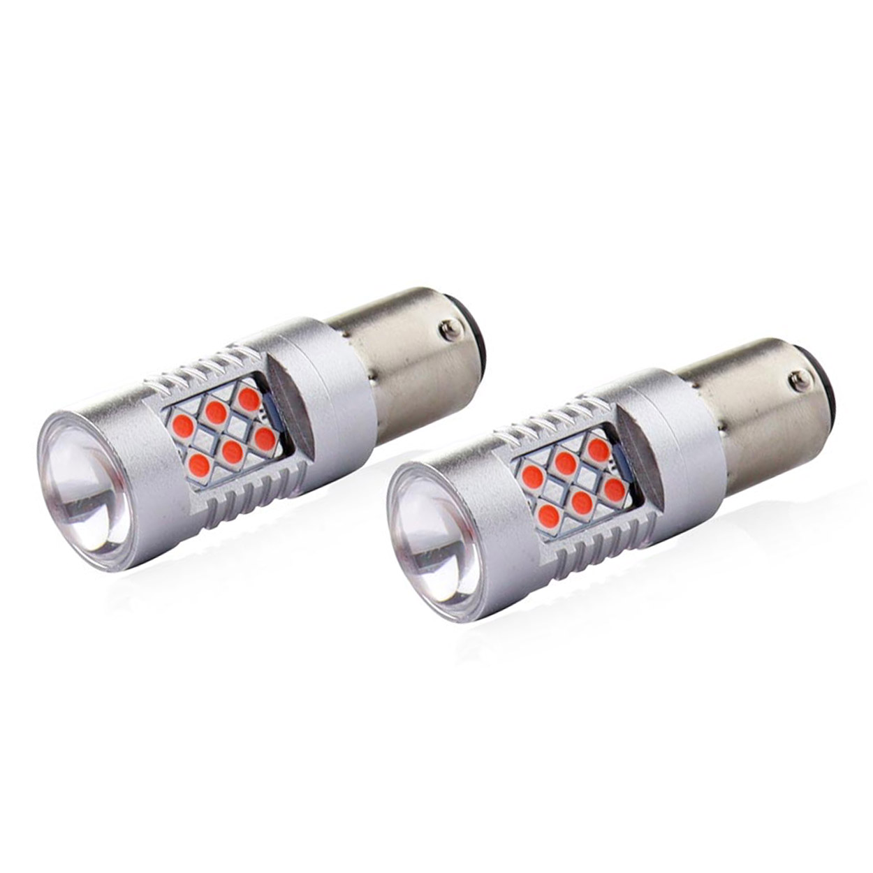 LED žiarovky CANBUS 3030 24SMD 1157 BAY15D PR21/5W Red 12V/24V