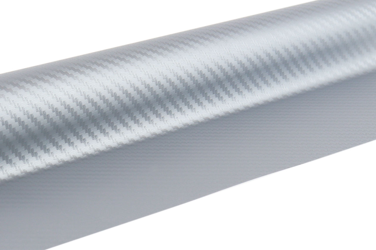 Karbónová fólia strieborná 3D 30cm x 150cm AMiO-02600