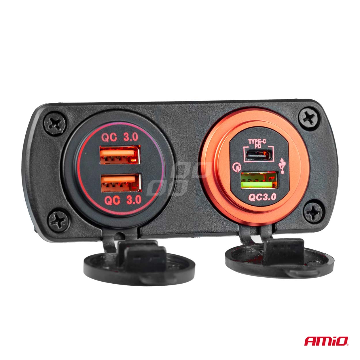 Nabíjačka 2xUSB 12/24V MOD-05 AMiO-02855