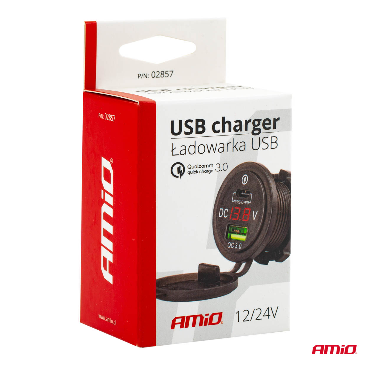 Nabíjačka USB+USB-C 12/24V MOD-07 AMiO-02857