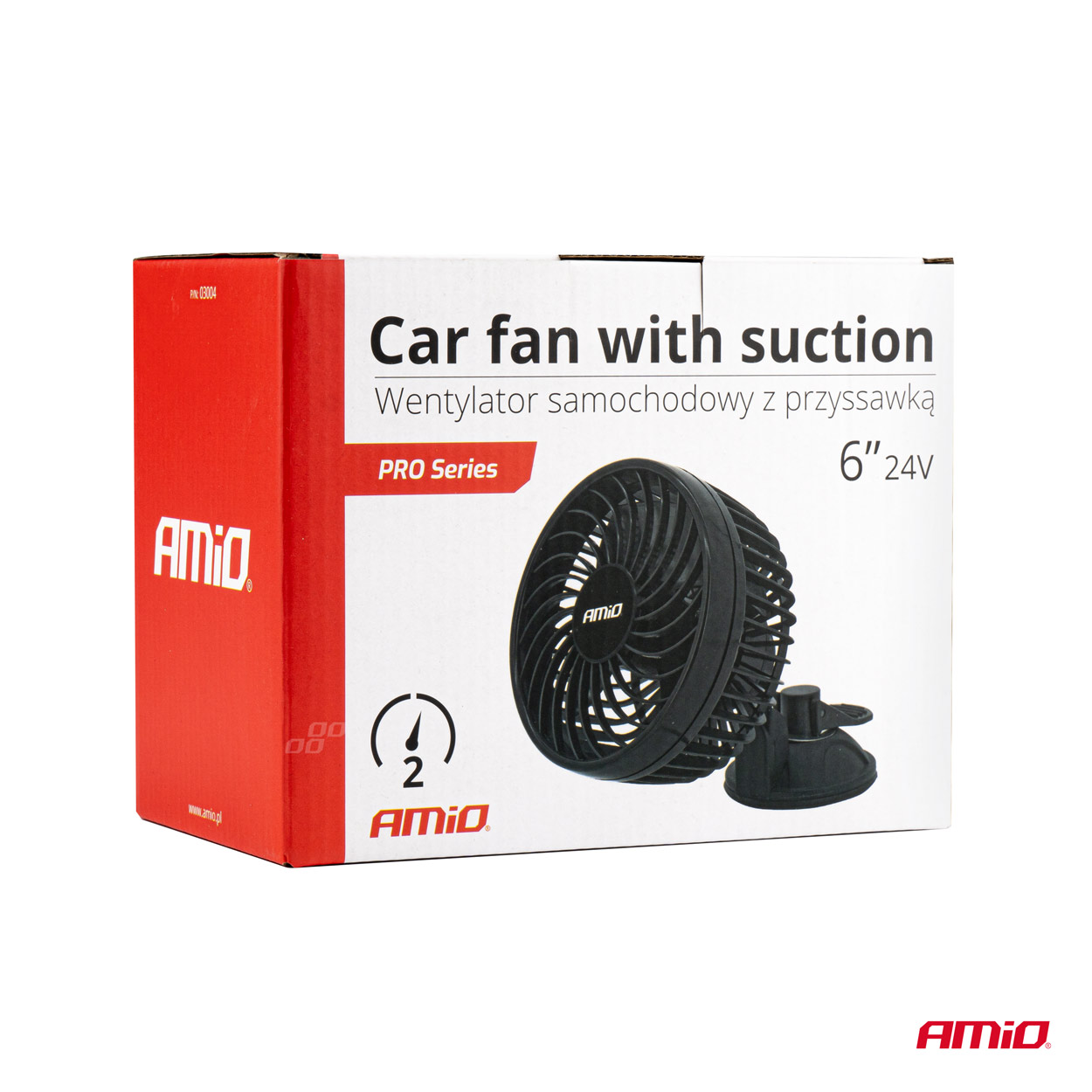 Ventilátor do auta s prísavkou 6" 24V