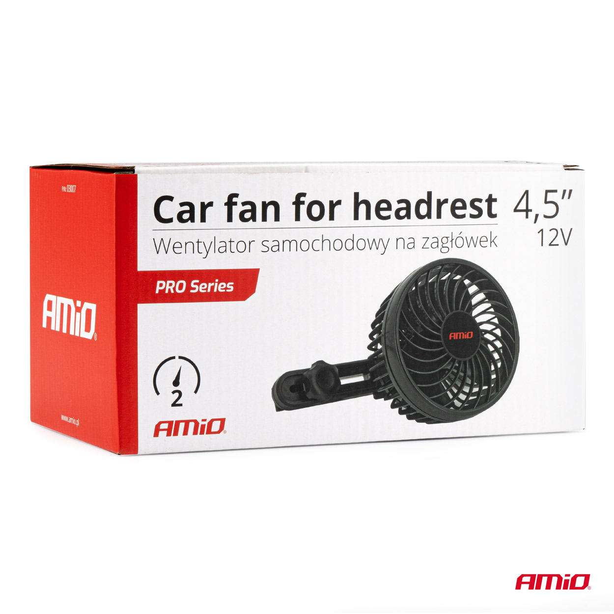 Ventilátor do auta pre opierku hlavy 4,5" 12V