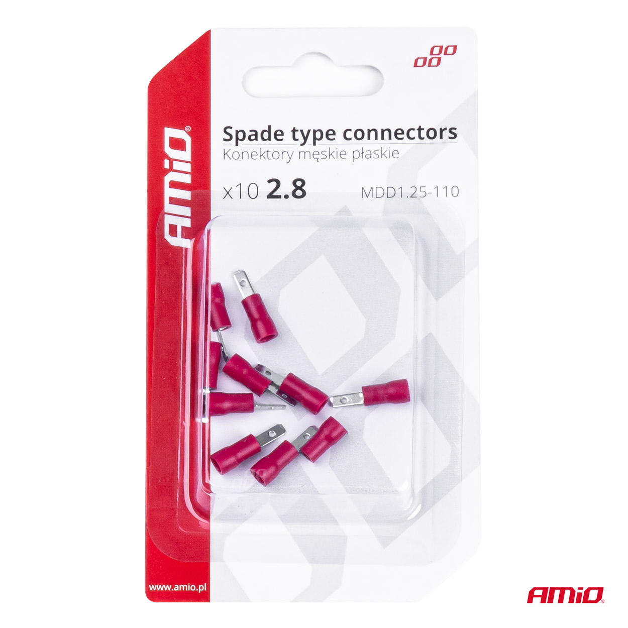 Sada elektrických konektorov 3.8mm 0.5-1.5mm2 10A 10 ks