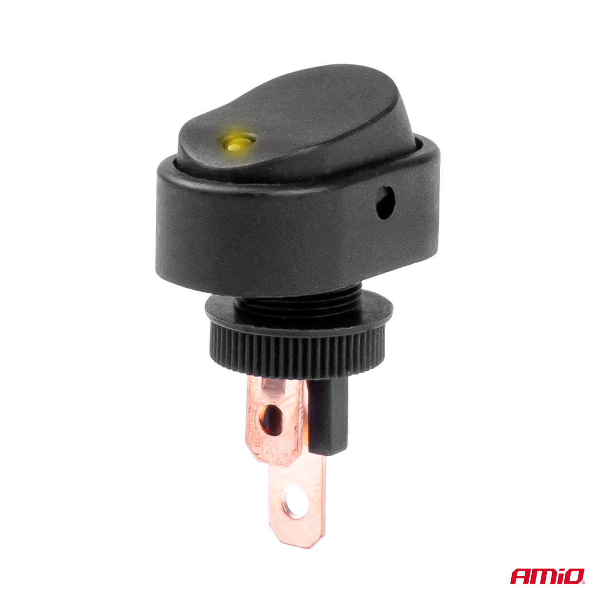 repínač kolískový oválny so žltou LED diodou