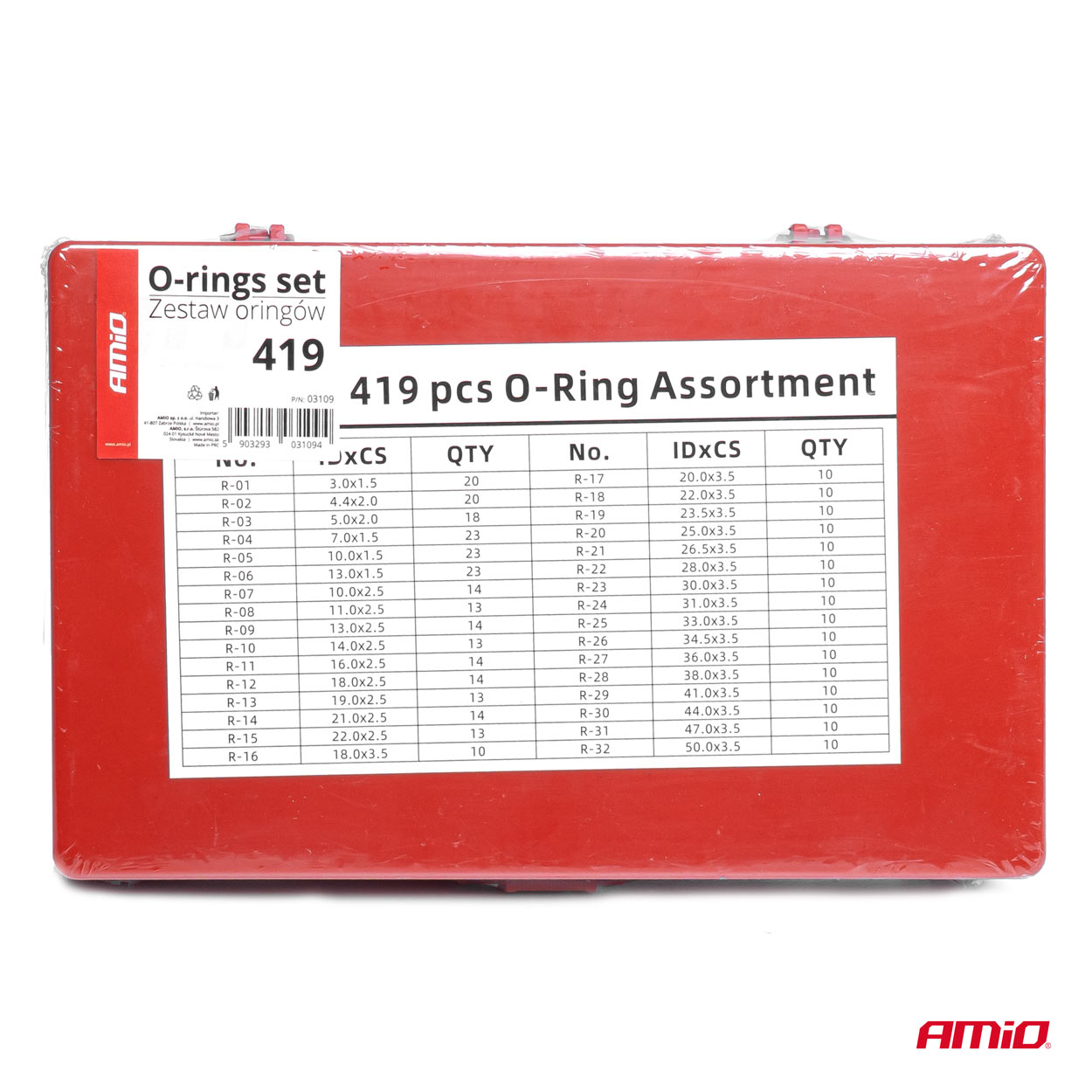 Sada O-krúžkov 419ks