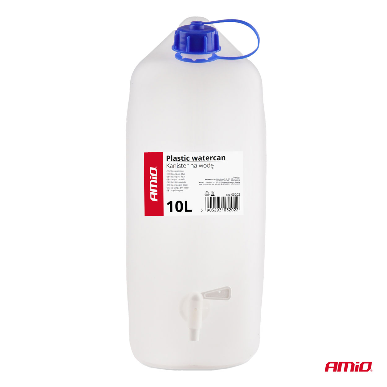 Kanister na vodu s kohútikom 10L AMIO-03202