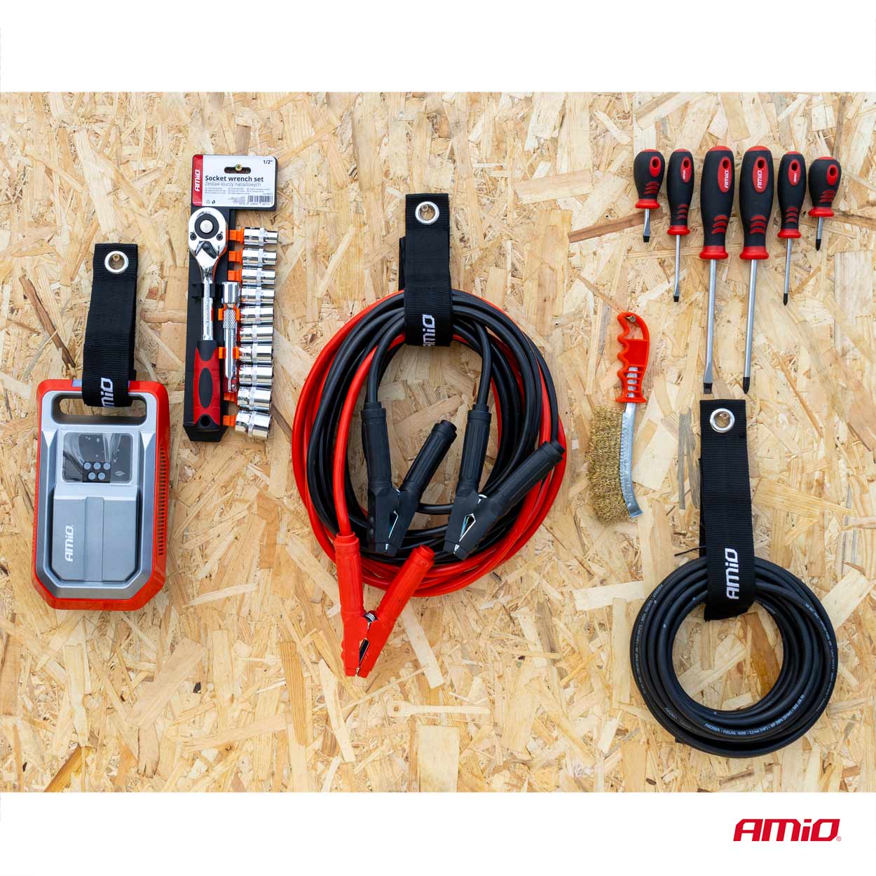 Držiak do garáže na suchý zips AMiO-03284