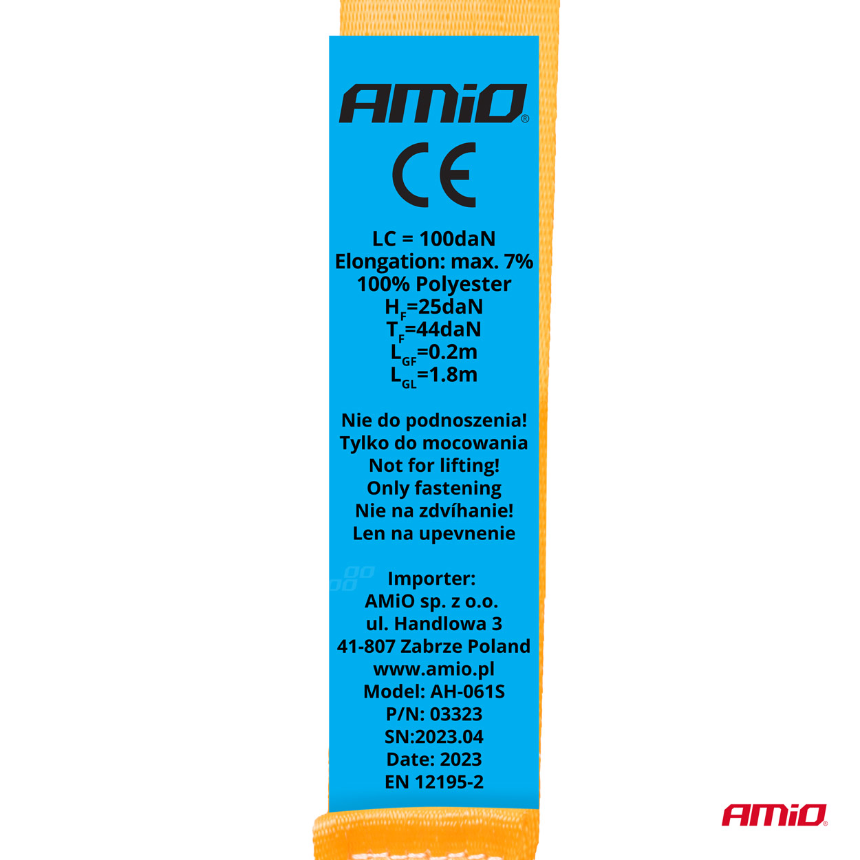 Upínacie pásy s račňou 100/200kg 18mm 2m S-TYPE AMiO-03323