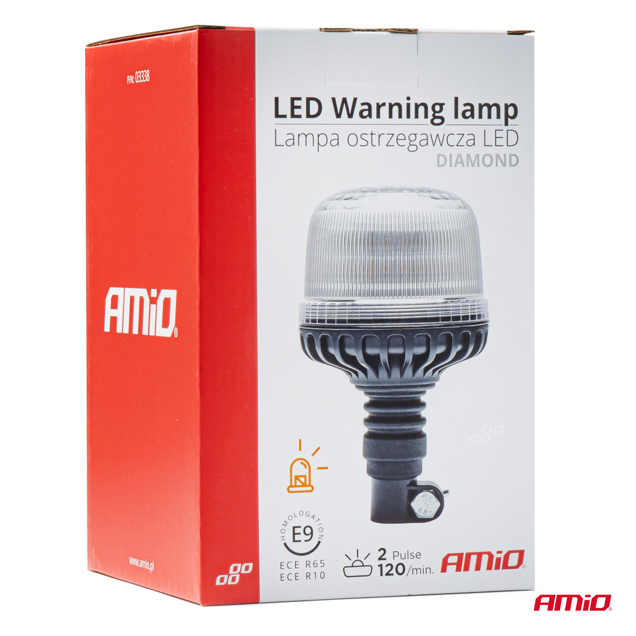 Výstražný maják W25p tyčový Flexi R65 R10 24LED 12/24V IP66