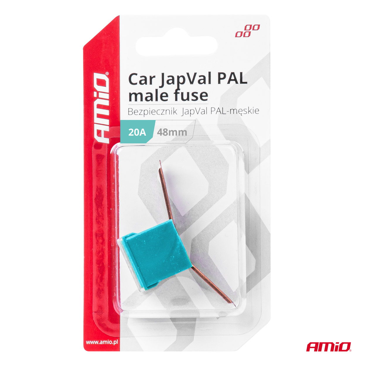 Poistky JAPVAL PAL samec 48mm 20A AMIO-03417