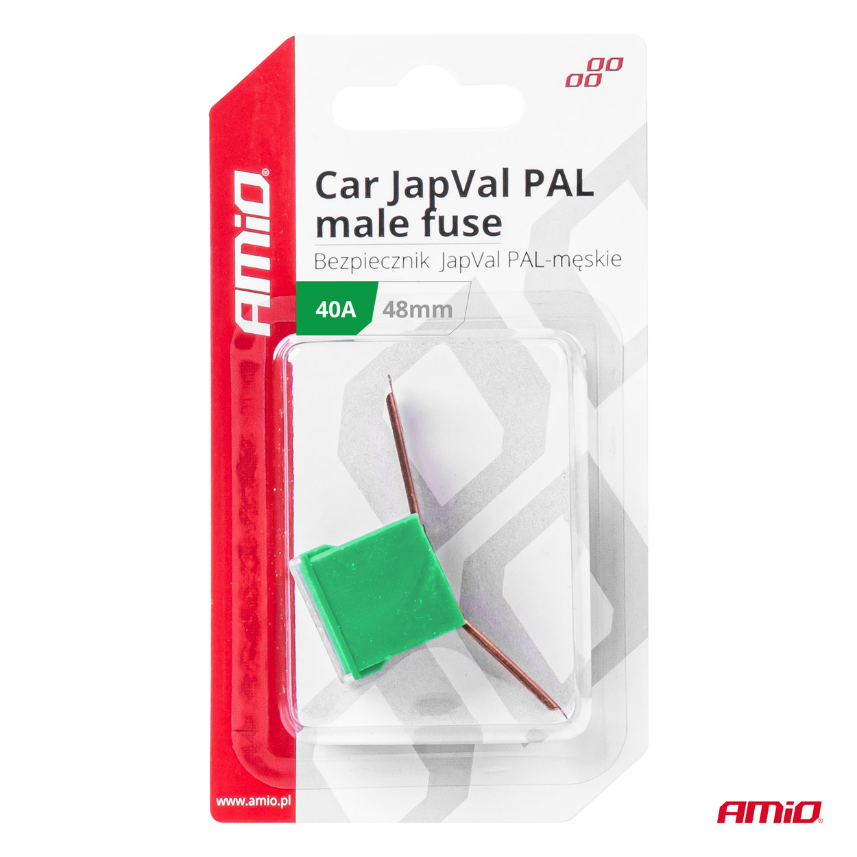 Poistky JAPVAL PAL samec 48mm 40A AMIO-03419