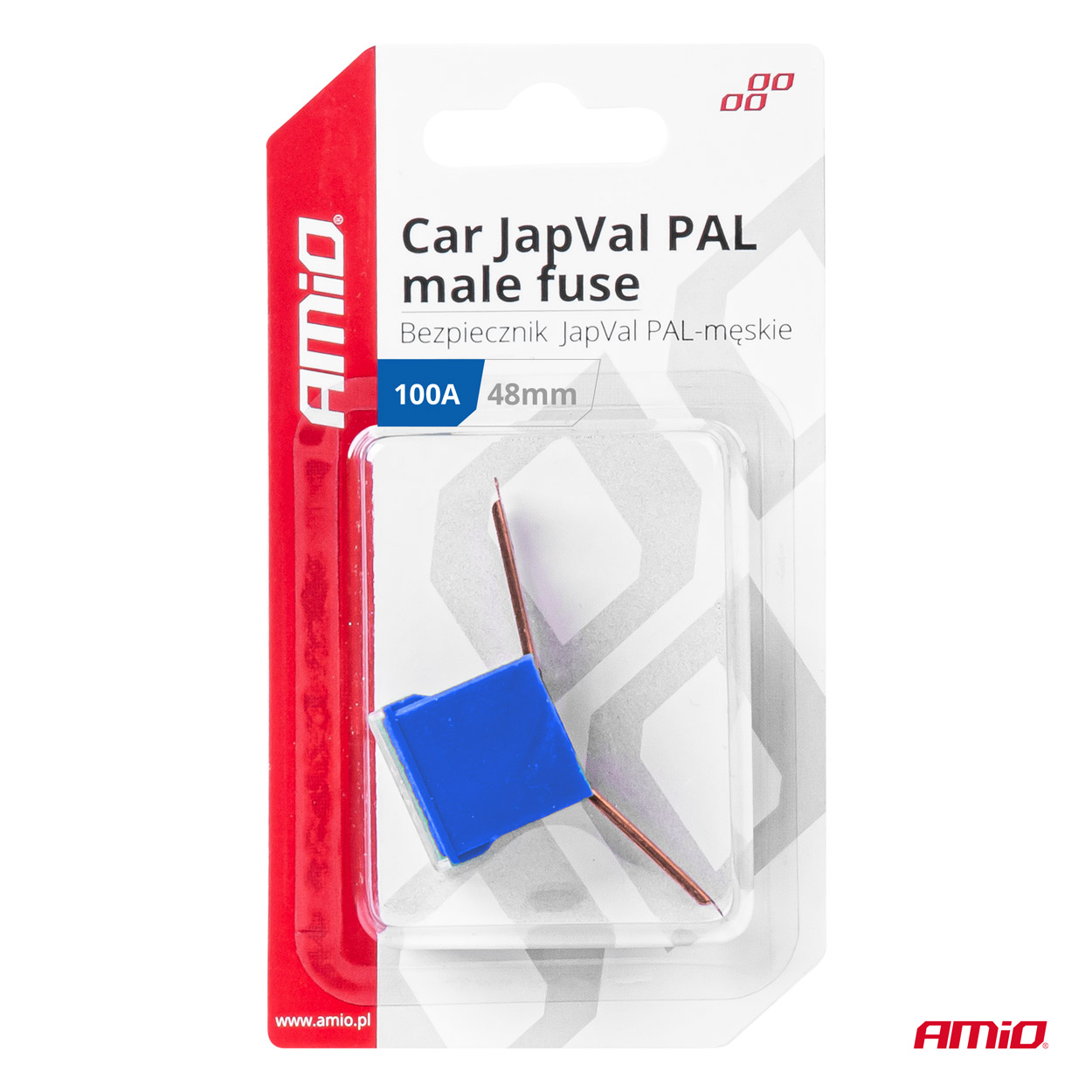 Poistky JAPVAL PAL samec 48mm 100A AMIO-03424