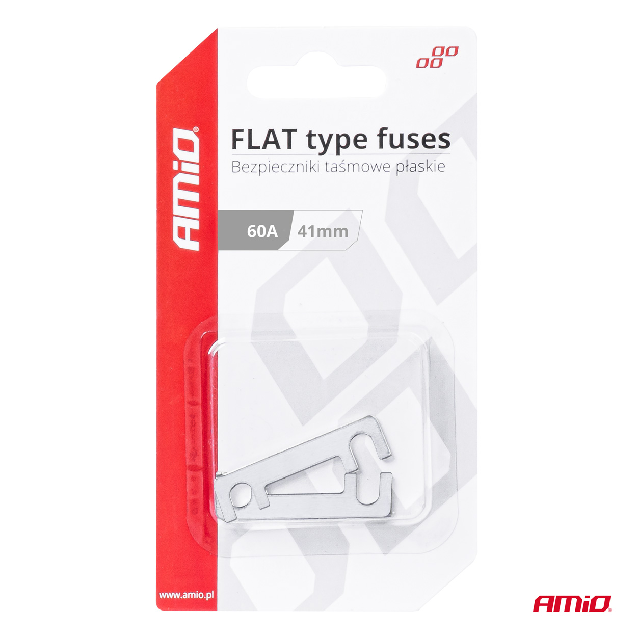 Ploché páskové poistky FLAT 41mm 60A AMIO-03492