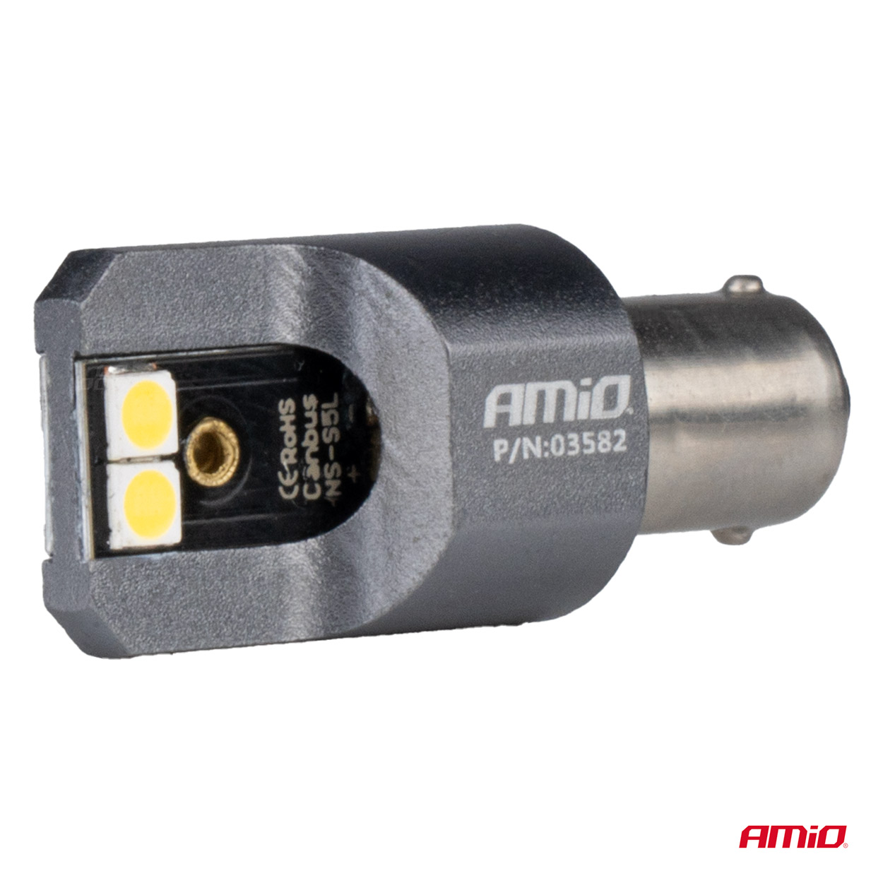 LED žiarovky FULL CANBUS PRO T4W BA9S 4x3030 SMD biele 12V 24V AMIO-03582