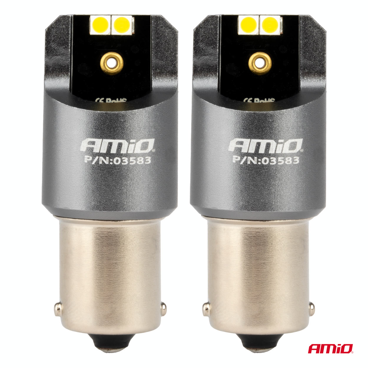 LED žiarovky CANBUS PRO series BA15S P21W 4x3030 SMD White 12/24V AMIO-03583
