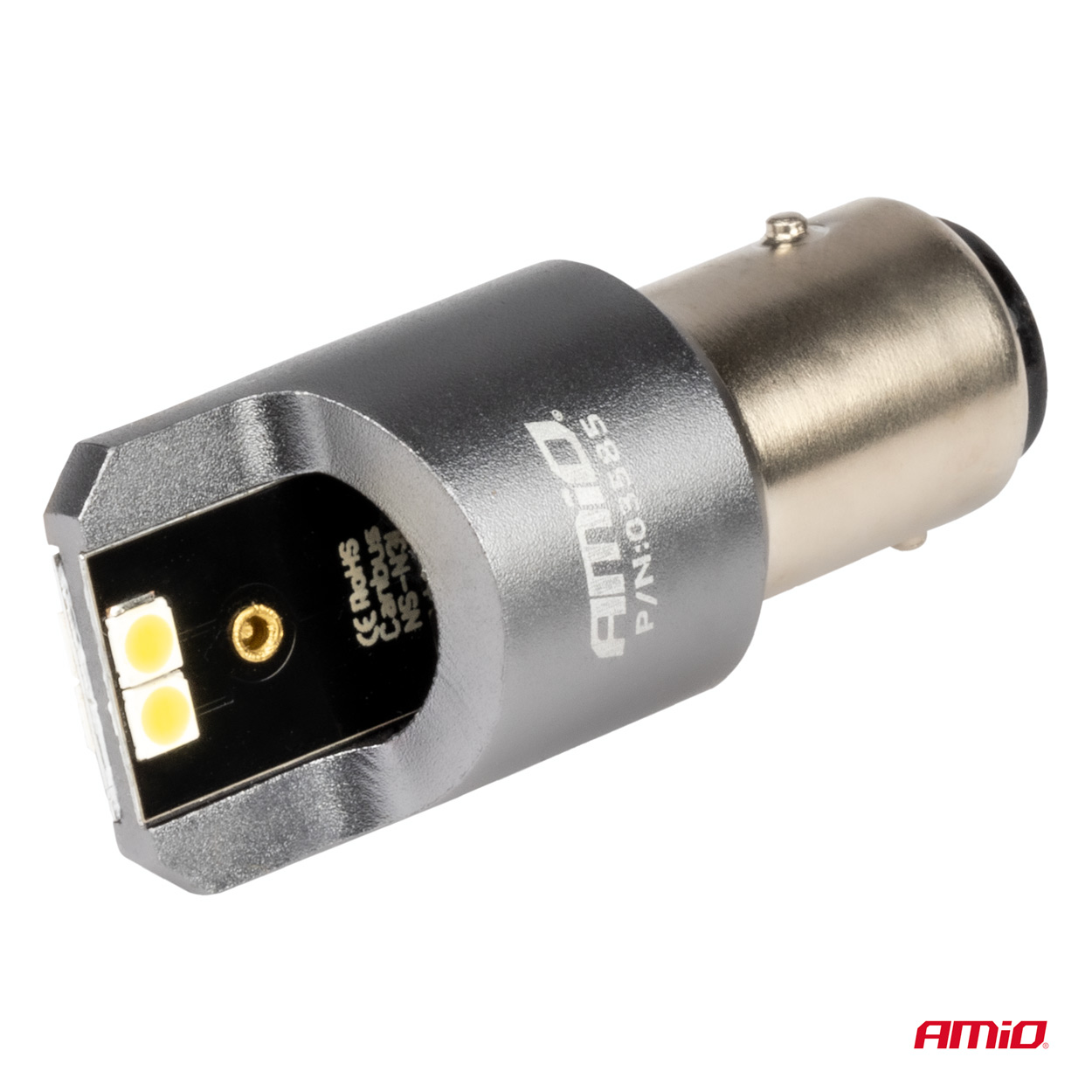LED žiarovky CANBUS PRO series BAY15D P21/5W 4x3030 SMD White 12/24V AMIO-03585