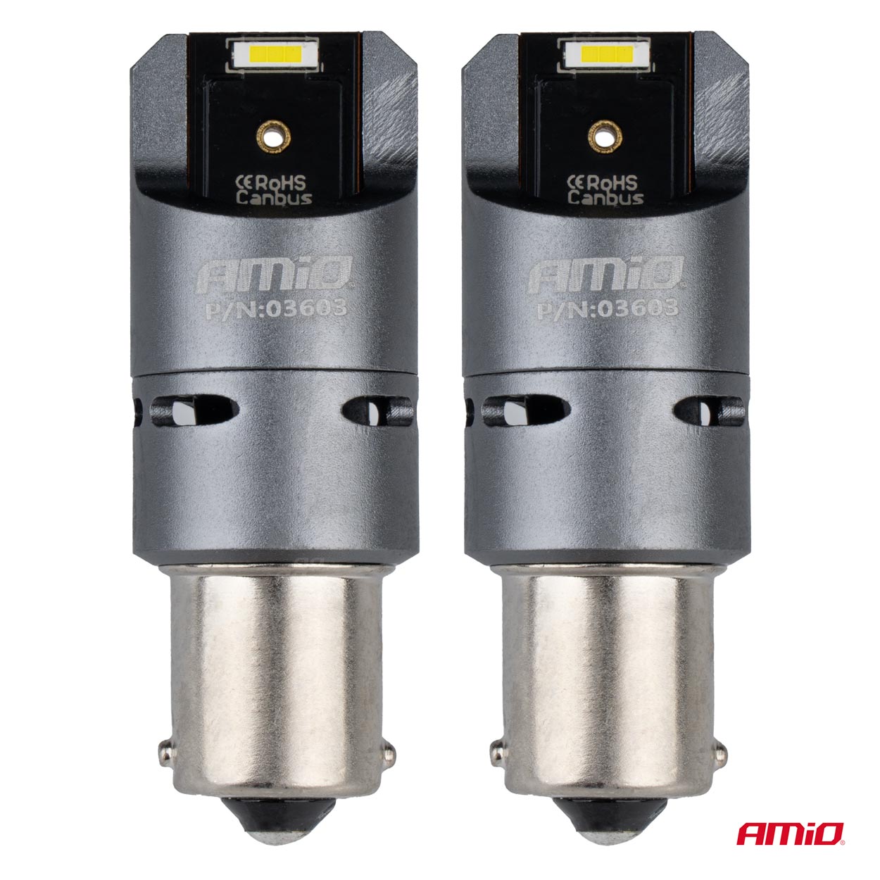 LED žiarovky FULL CANBUS PRO BA15S P21W 2x1860SMD biele 12V 24V AMIO-03603