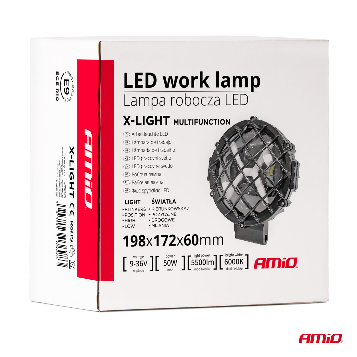 Pracovné LED svetlo Multifunction 9-36V 50W AMIO-03698