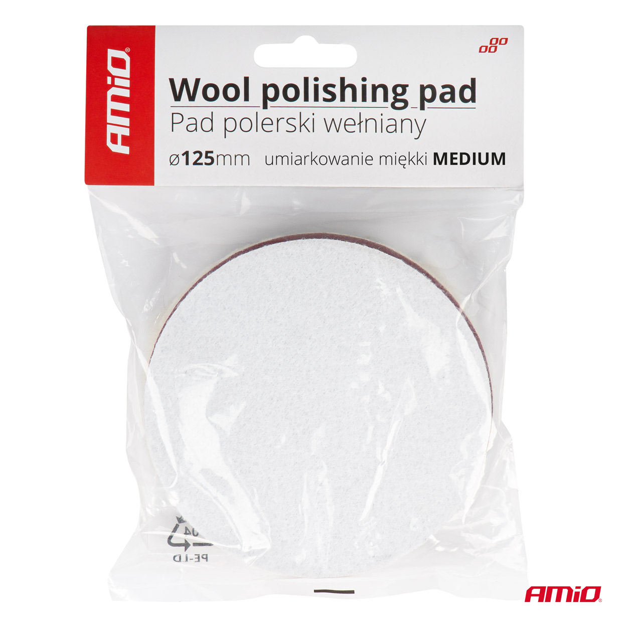 Leštiaci kotúč vlnený 125mm AMIO-03705