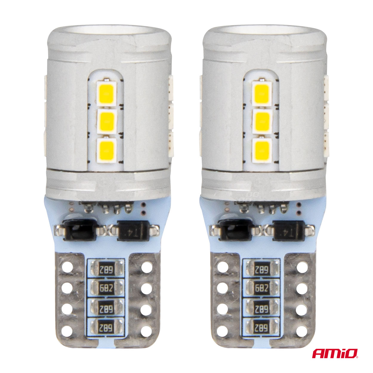 LED žiarovky CANBUS T10e W5W 15x2016 SMD White 12V/24V AMIO-03723