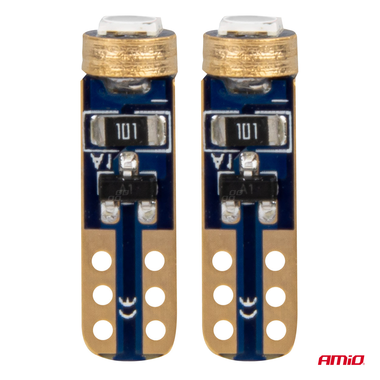 LED žiarovky STANDARD Blue T5 12V 3030 1LED HP AMIO-03728