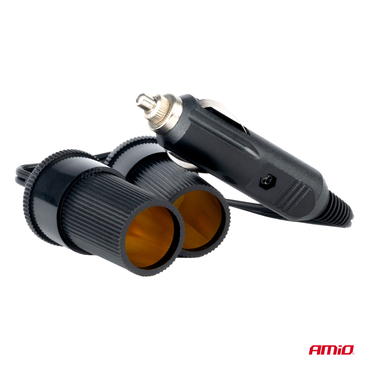 Rozdeľovač 12V 24V zásuvky zapaľovača do auta AMIO-03801