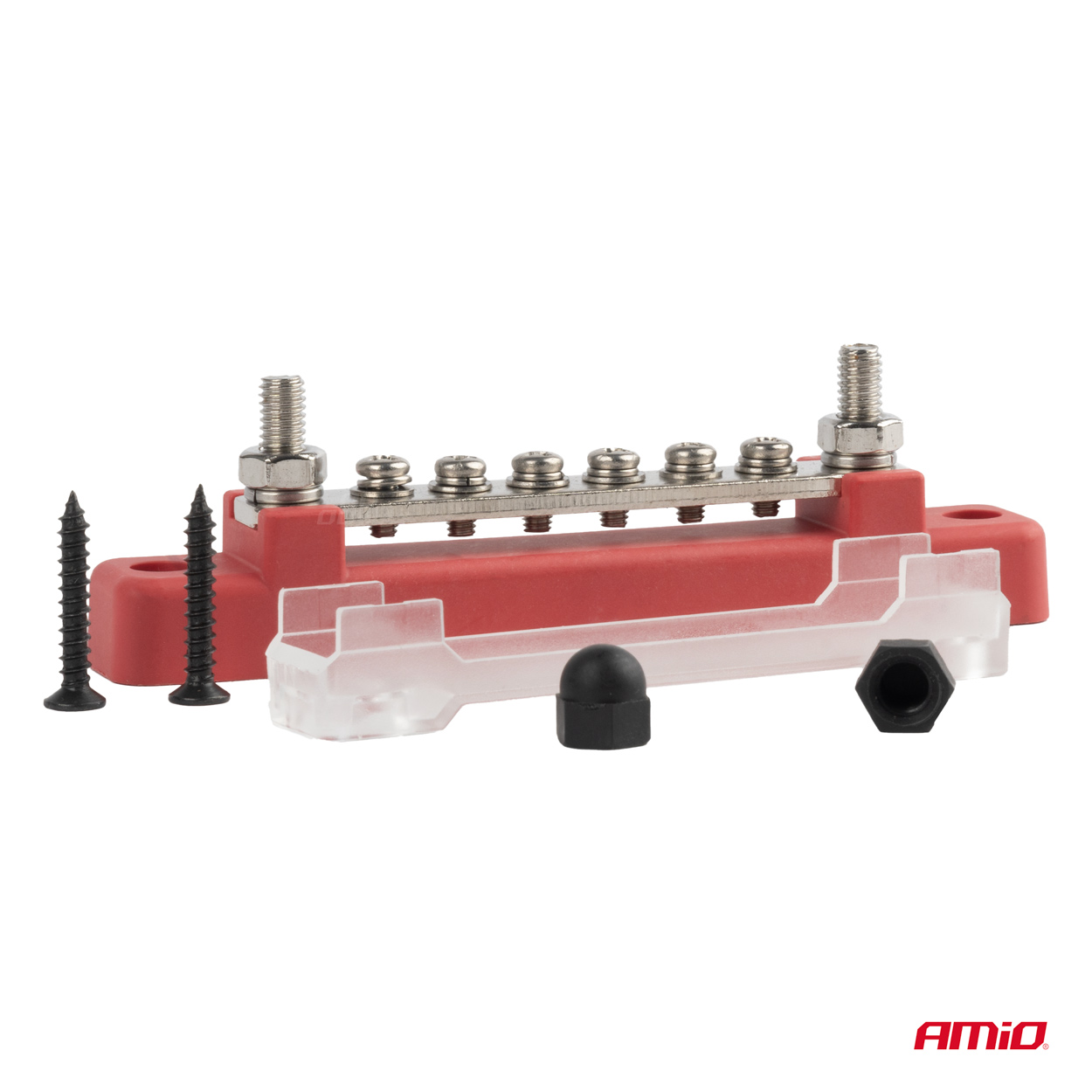 Uzemňovací blok plus prípojnica M6 12V - 48V 150A AMIO-03810