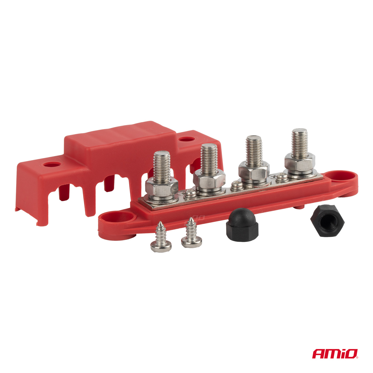 Uzemňovací blok plus prípojnica M10 12V - 48V 250A AMIO-03812