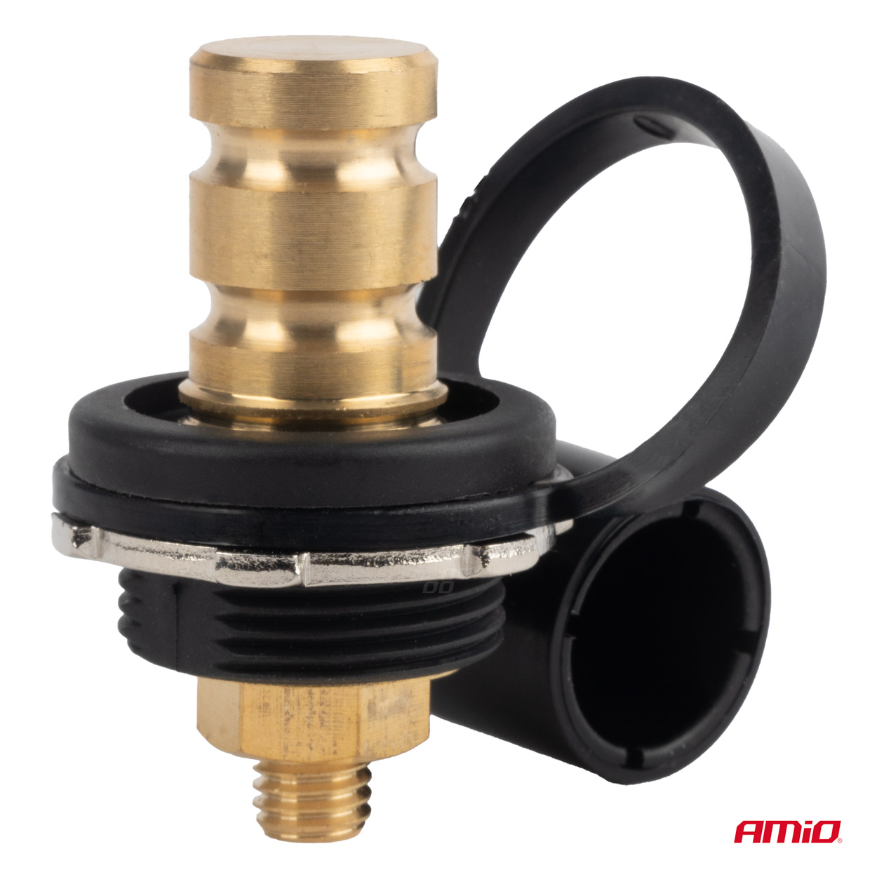 Konektor napájania batérie čierny mínus s krytkou 3/8 M10 12V 24V 48V 250A AMIO-03813