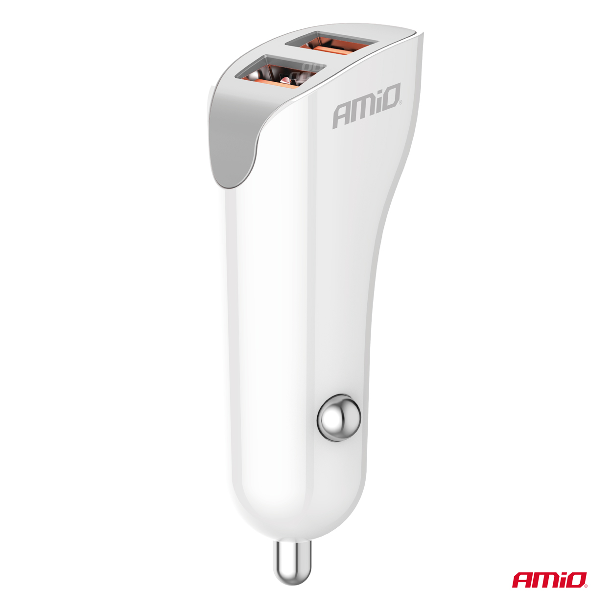 Nabíjačka do auta 2x USB-A 2.1A 12/24V AMiO-0387
