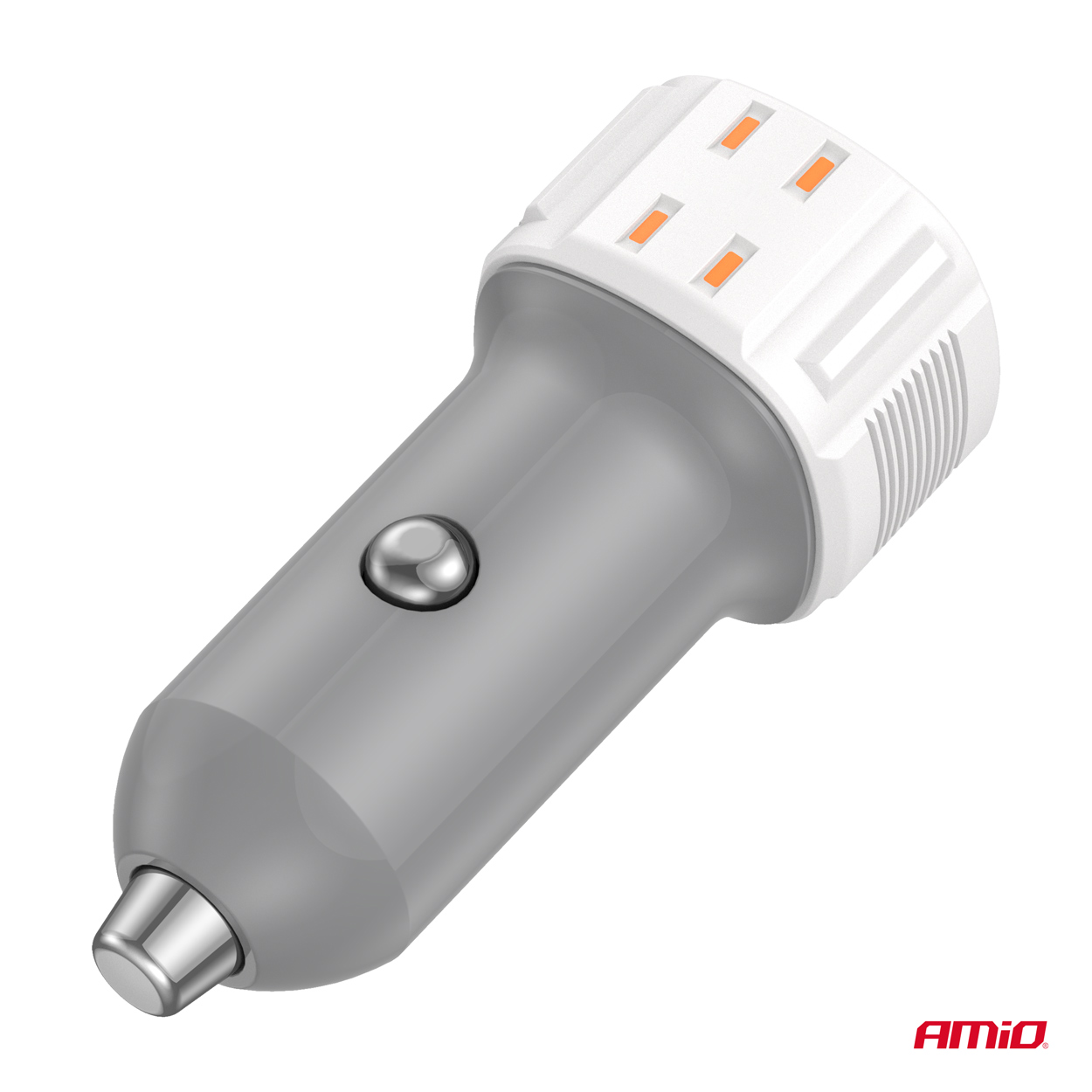 Nabíjačka do auta USB-A + USB-C 20W 12/24V AMiO-03882