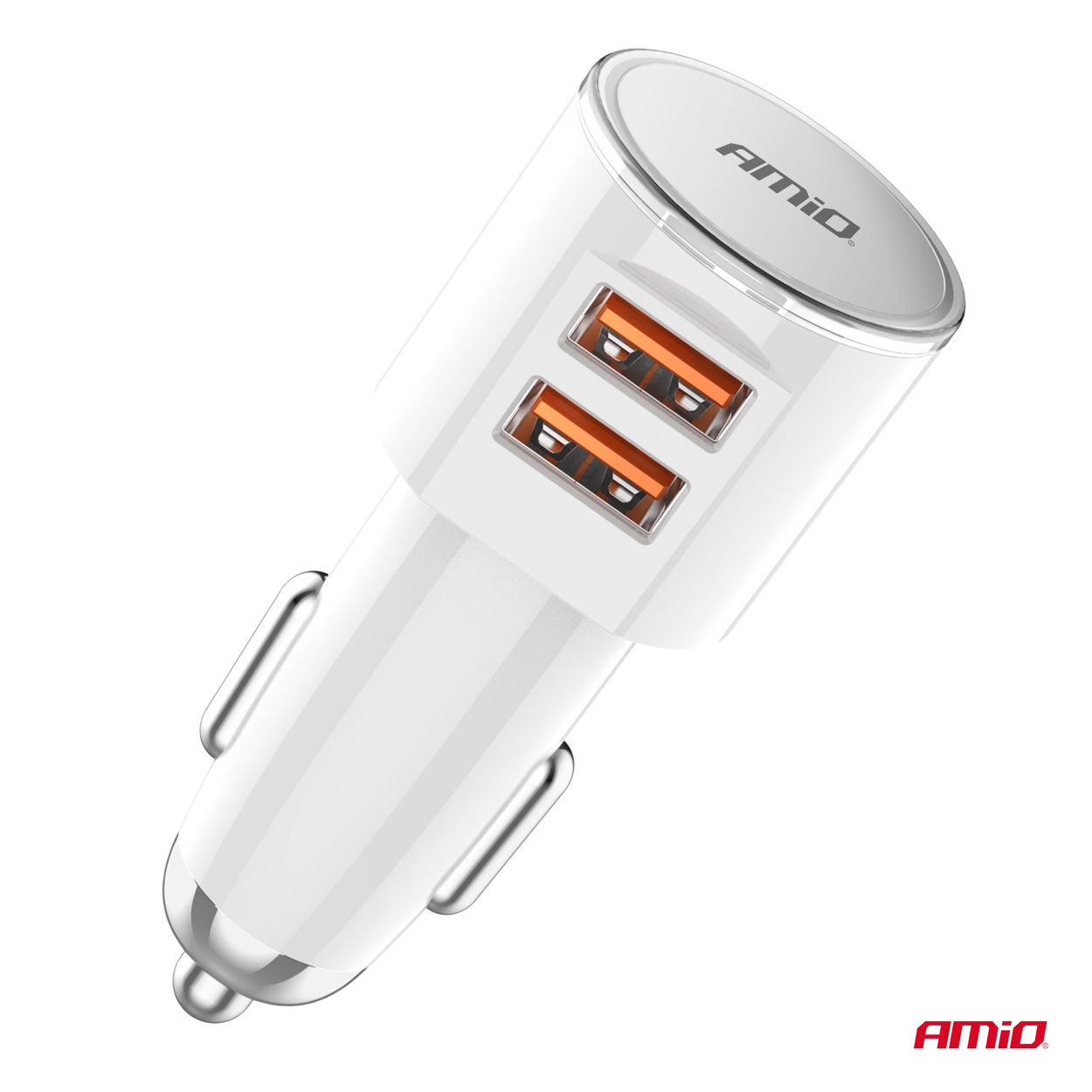 Nabíjačka do auta 2x USB-A 3.4A 12/24V AMiO-03888