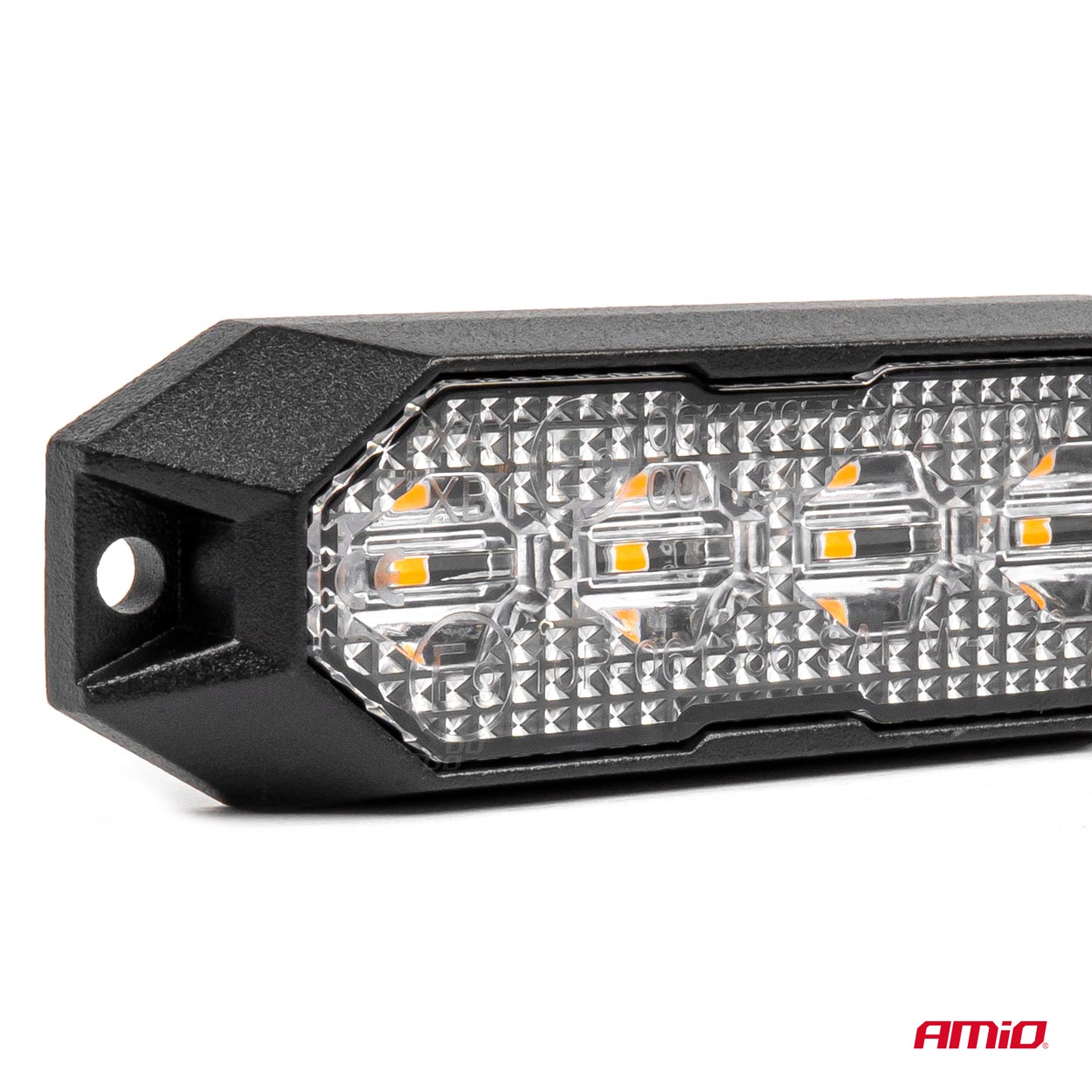 Výstražné osvetlenie oranžové 4x3W LED R65 R10 12/24V IP6K9K AMIO-03929