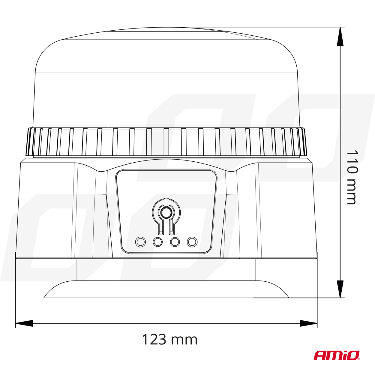 Bezdrôtové LED výstražné svietidlo R65 R10 12/24V AMIO-03931