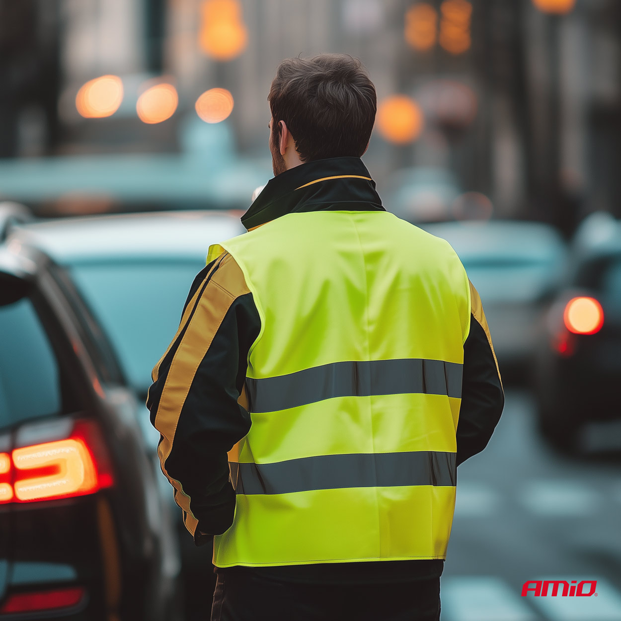 Reflexná vesta XL žltá s certifikátom AMiO-03934