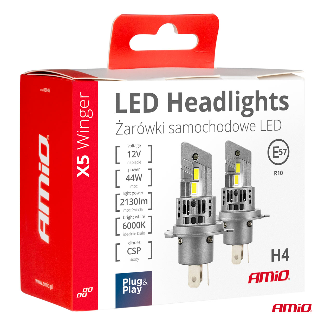 Led žiarovky H4 séria X5-WINGER Canbus