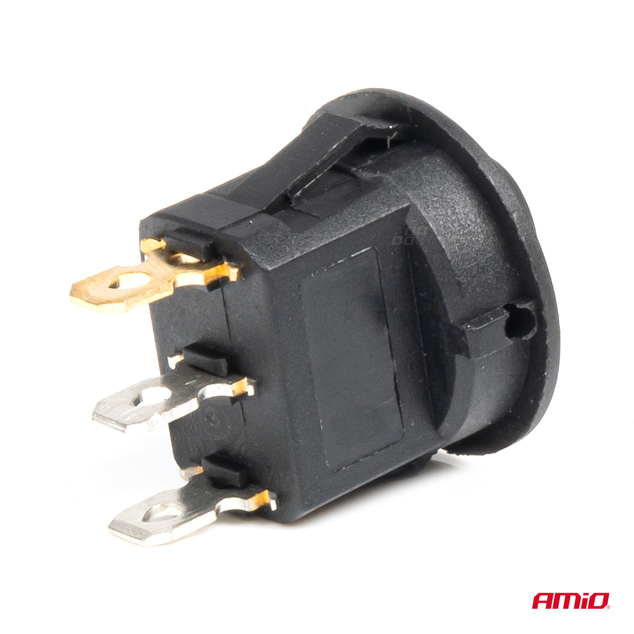 Kolískový okrúhly prepínač s modrým podsvietením AMIO-03963