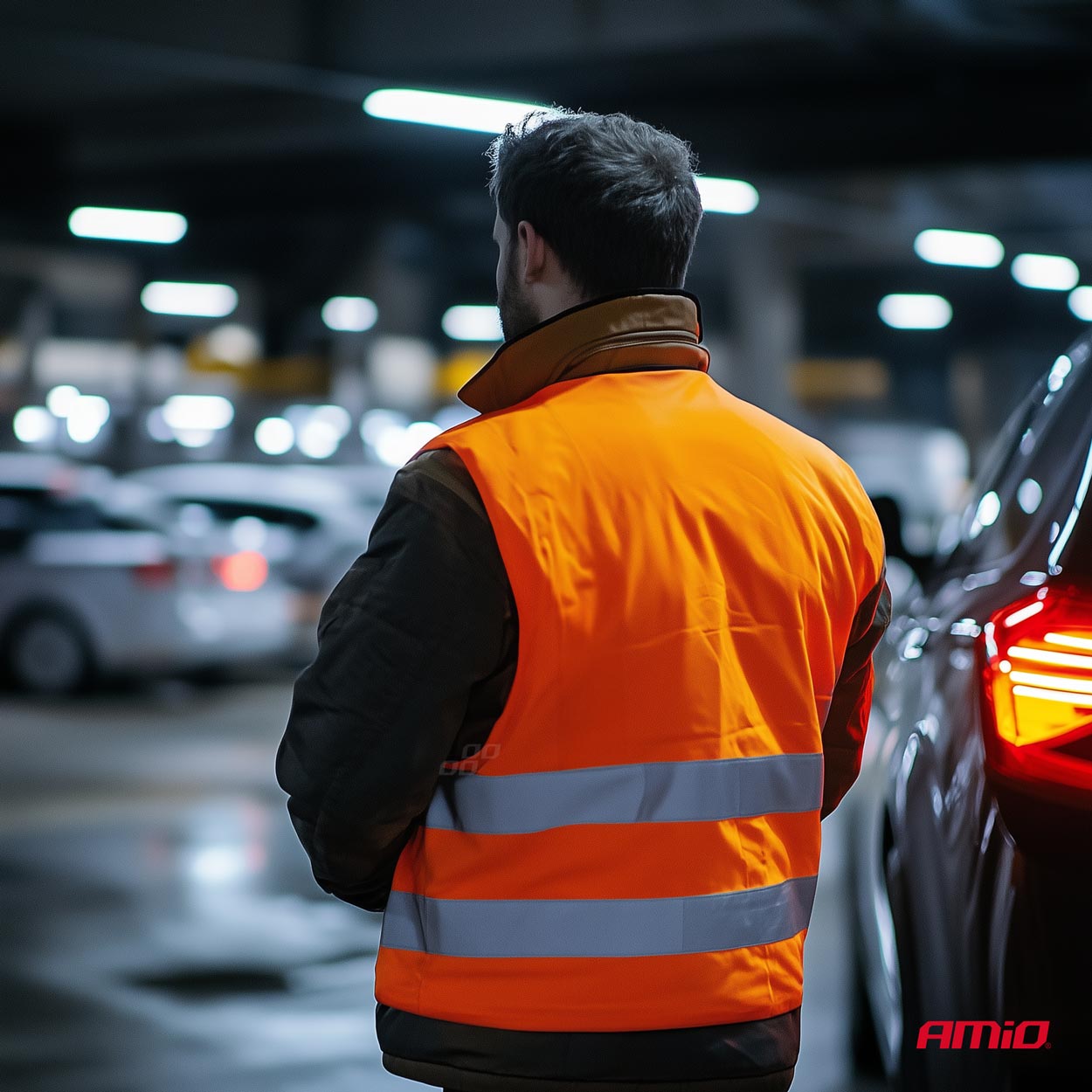 Reflexná vesta XXL oranžová s certifikátom AMiO-03985