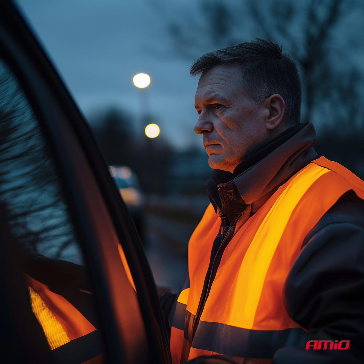 Reflexná vesta XXXL oranžová s certifikátom AMiO-03986