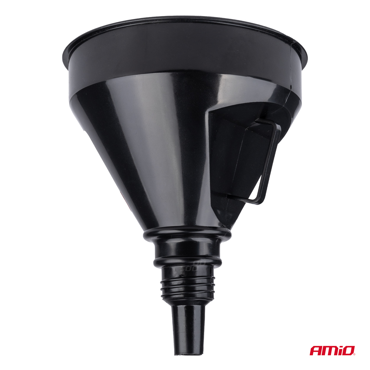 Flexibilný čierny univerzálny lievik so sitkom na kvapalné palivo vodu 13,5 cm AMiO-04036