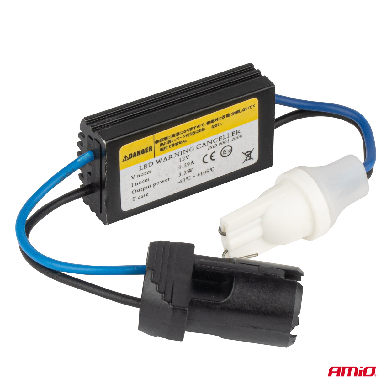 CANBUS rezistor pre LED žiarovky 12V 3.2W T10 zástrčka a zásuvka AMIO-04087