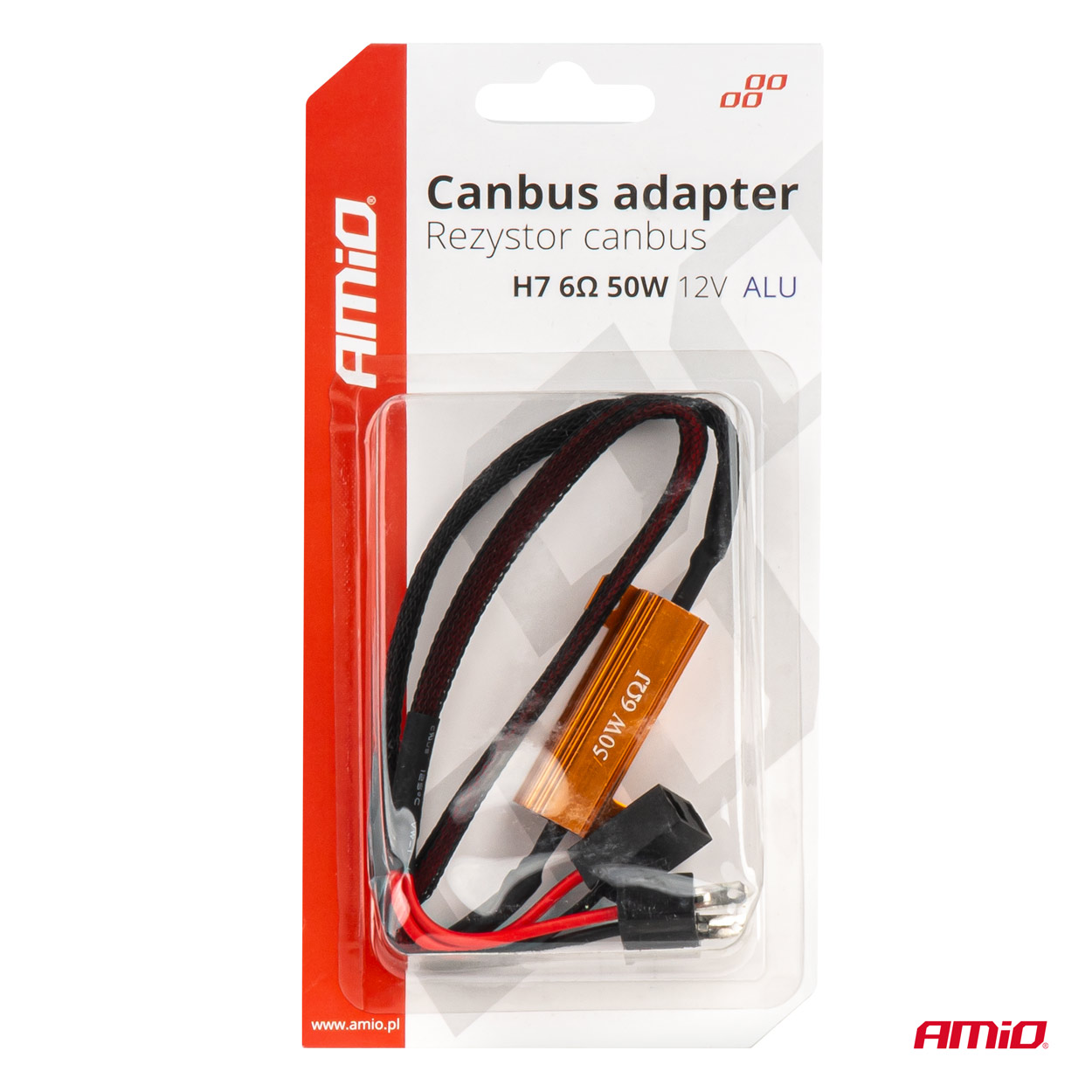 Rezistor pre LED žiarovky CANBUS 6Ω 50W H7 AMiO-04089