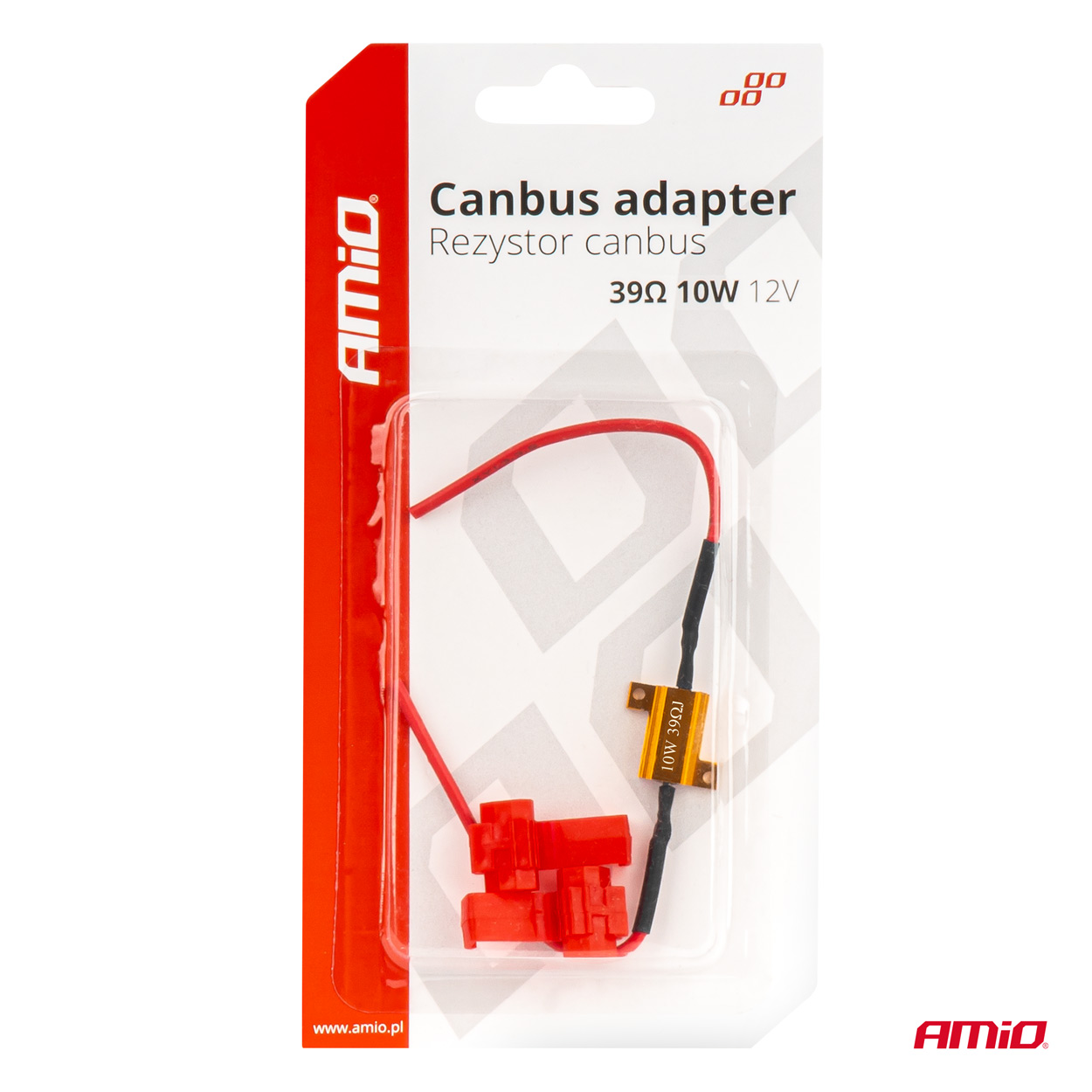 Rezistor pre LED žiarovky CANBUS 39Ω 10W AMiO-04091