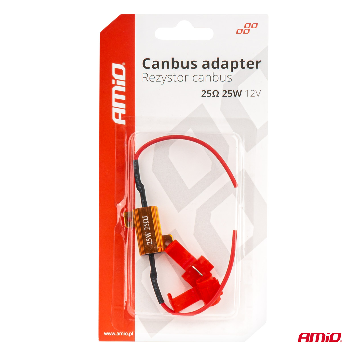 CANBUS rezistor pre LED žiarovky 25Ω 25W AMIO-04093