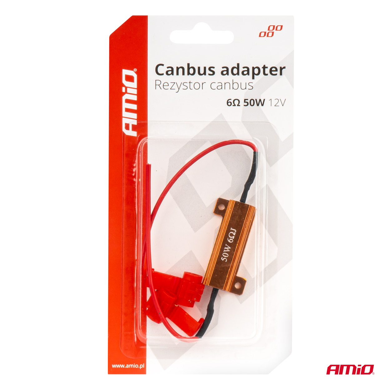 Rezistor pre LED žiarovky CANBUS 6Ω 50W AMiO-04094