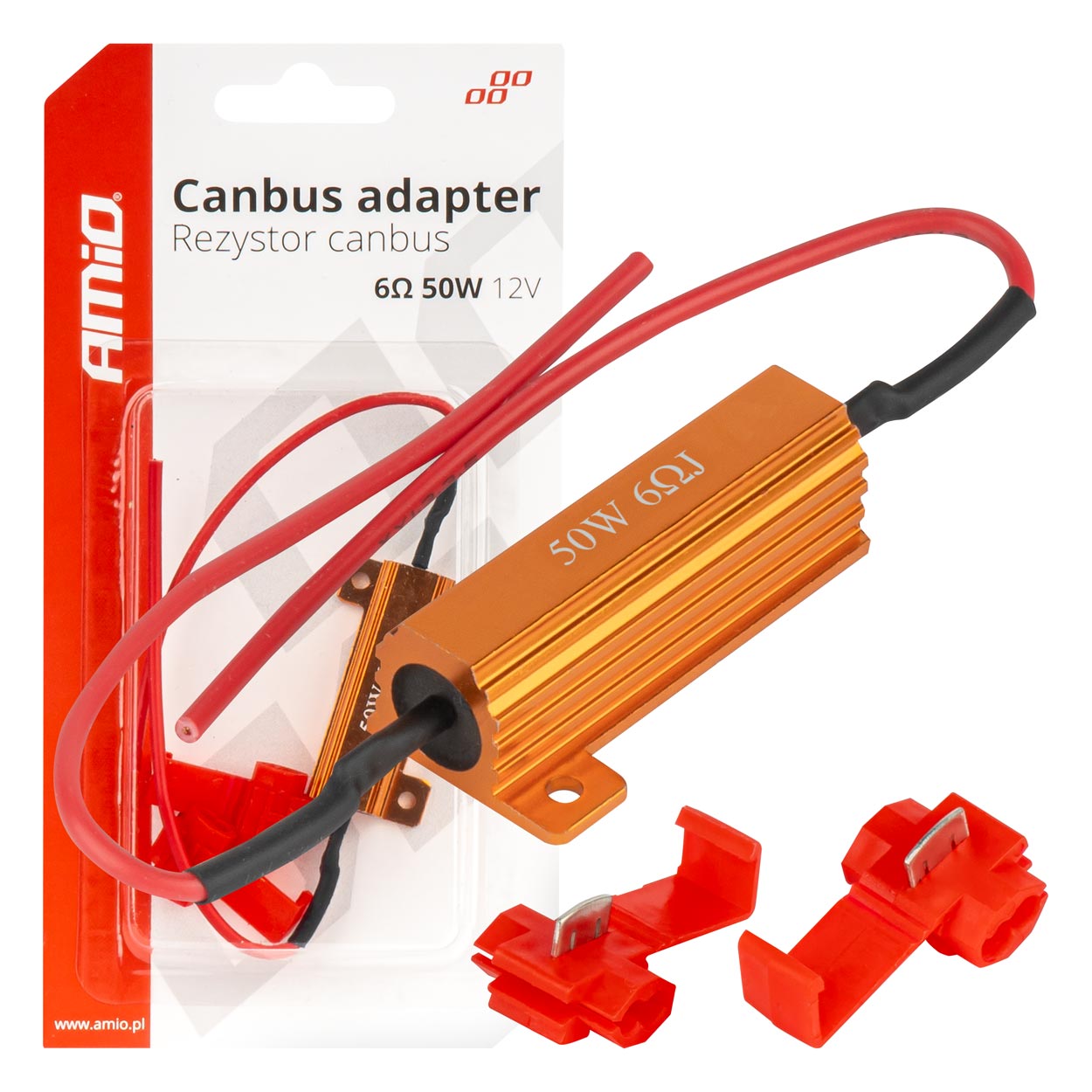 Rezistor pre LED žiarovky CANBUS 6Ω 50W AMiO-04094