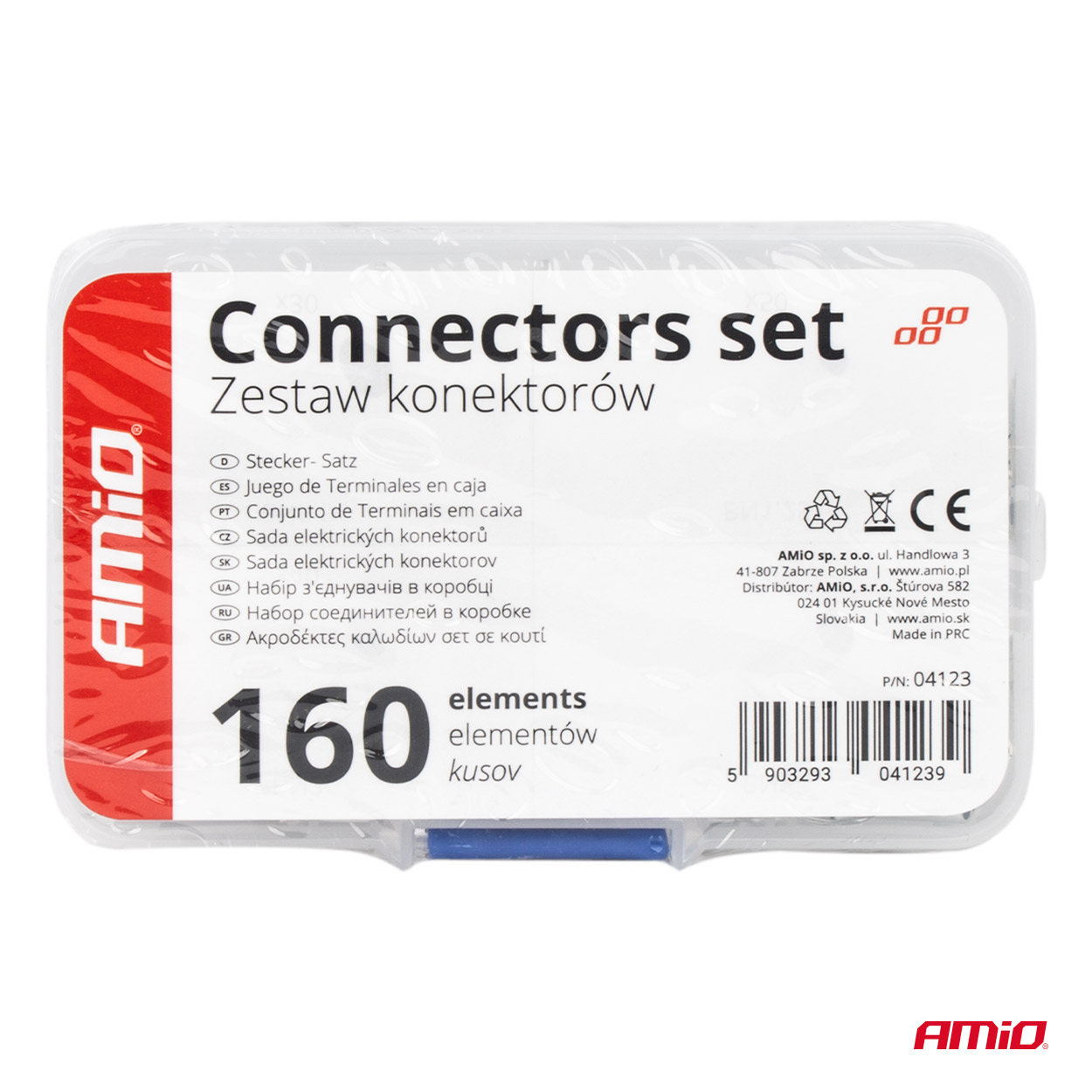 Sada káblových konektorov BN1.25 BN2 BN5.5 160pcs AMiO-04123
