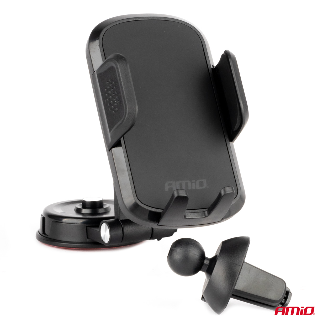 Držiak telefónu na palubnú dosku ventilačný otvor otočný AMiO-04138